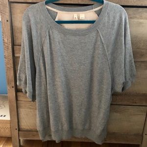 Anthropologie [Moth] Hi-Low Knit Baseball Sweater
